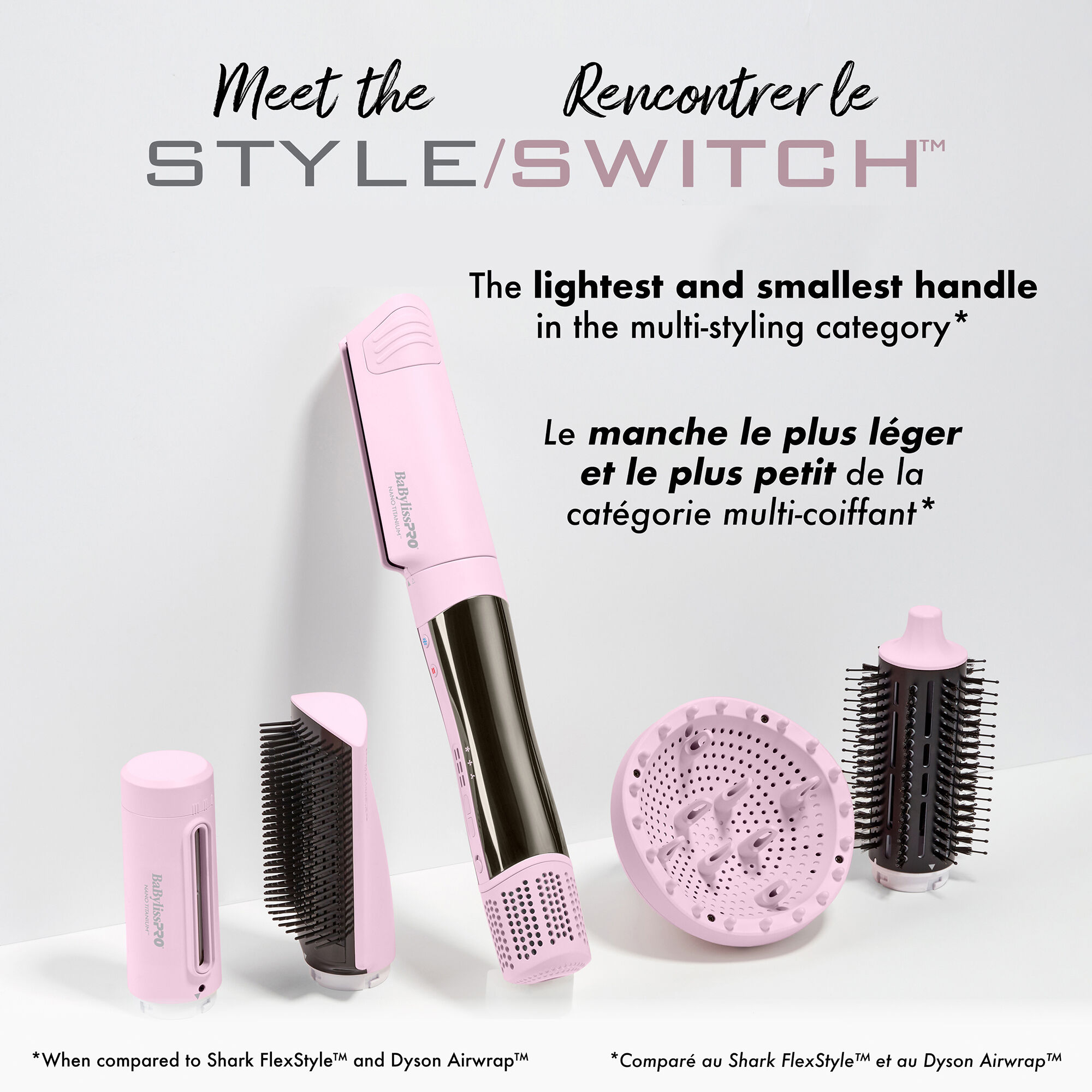 BaBylissPRO® Nano Titanium™ STYLE/SWITCH™ Ionic Multi-Styler